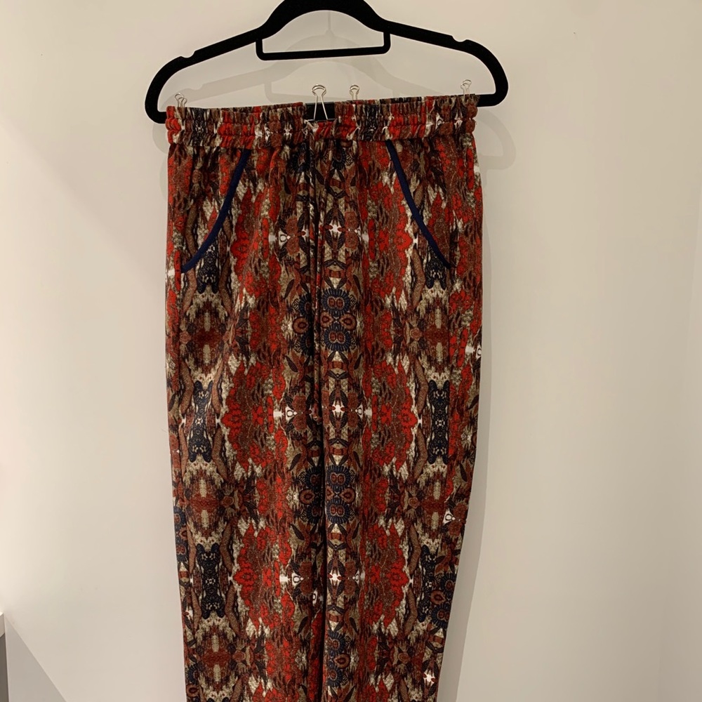 Anthropologie Tapered Patterned Pant